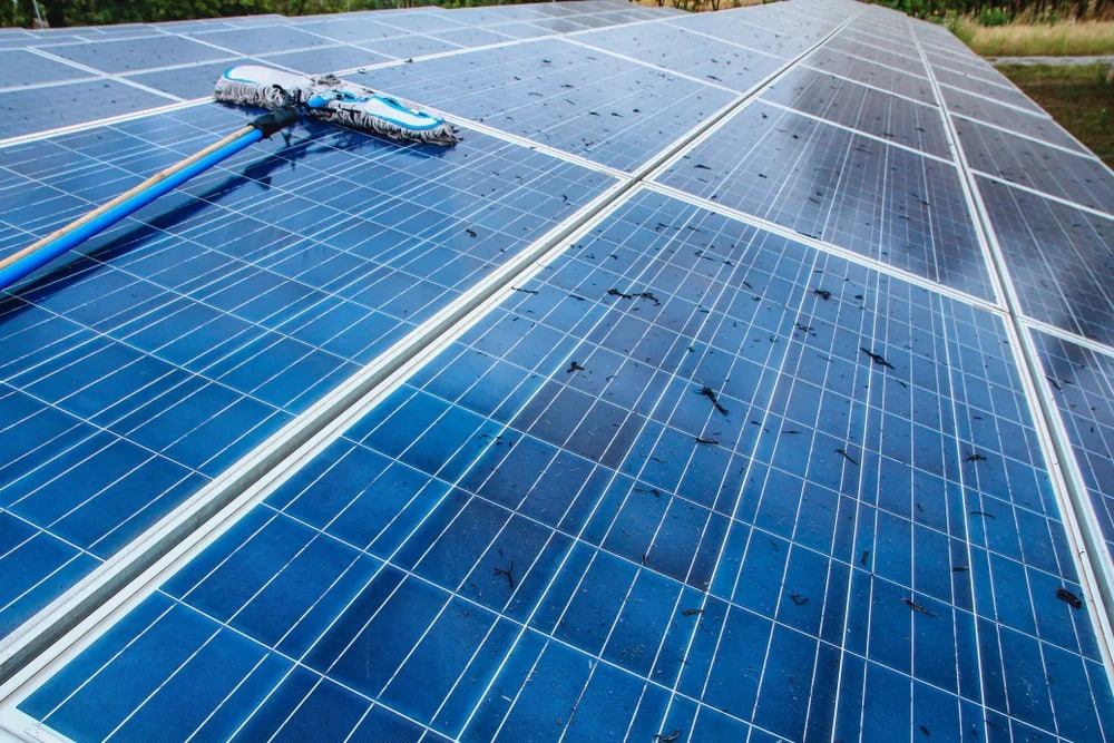 Solar Panel Cleaning Brush San Bernardino County California