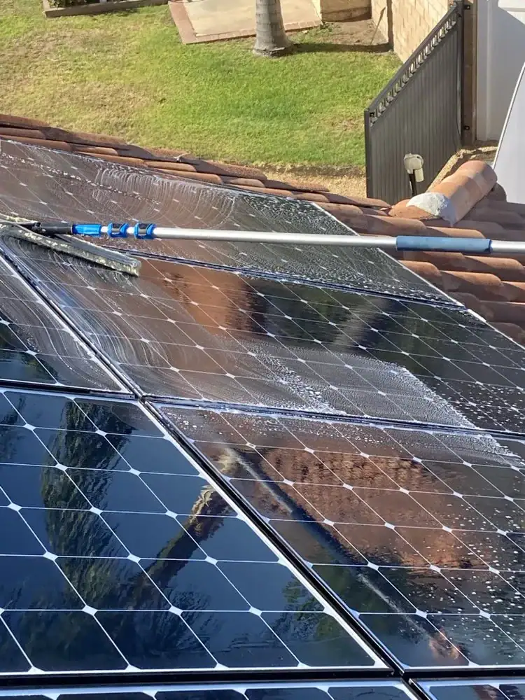 Solar Panel Cleaning Rooftop San Bernardino County California
