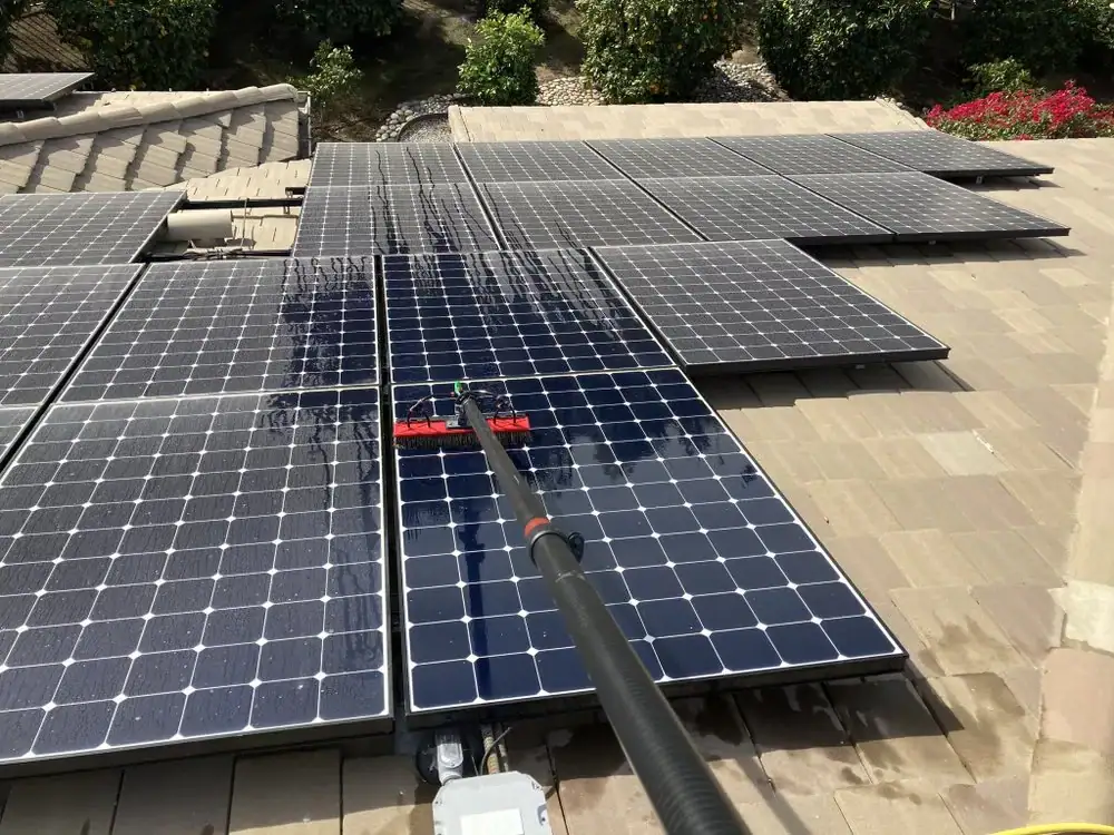 Solar Panel Cleaning Rooftop San Bernardino County California_1