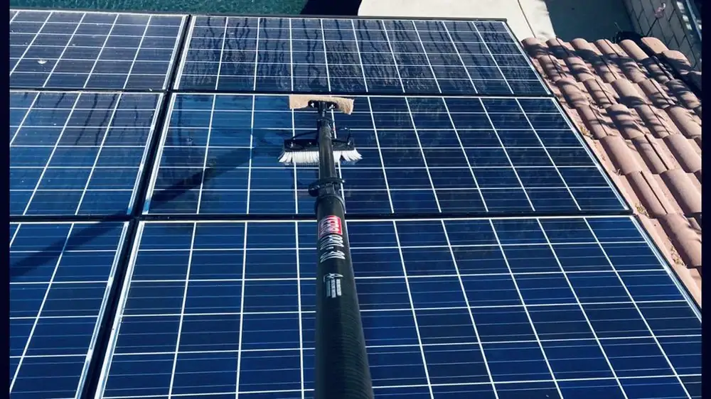 Solar Panels Cleaning Rooftop San Bernardino County California