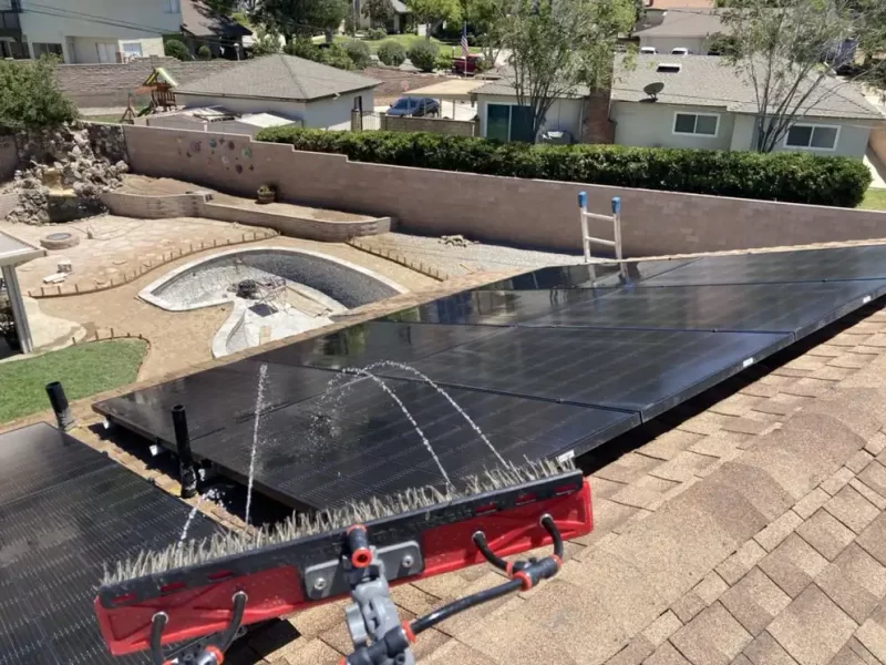 Rooftop Solar Panel Cleaning San Bernardino County California