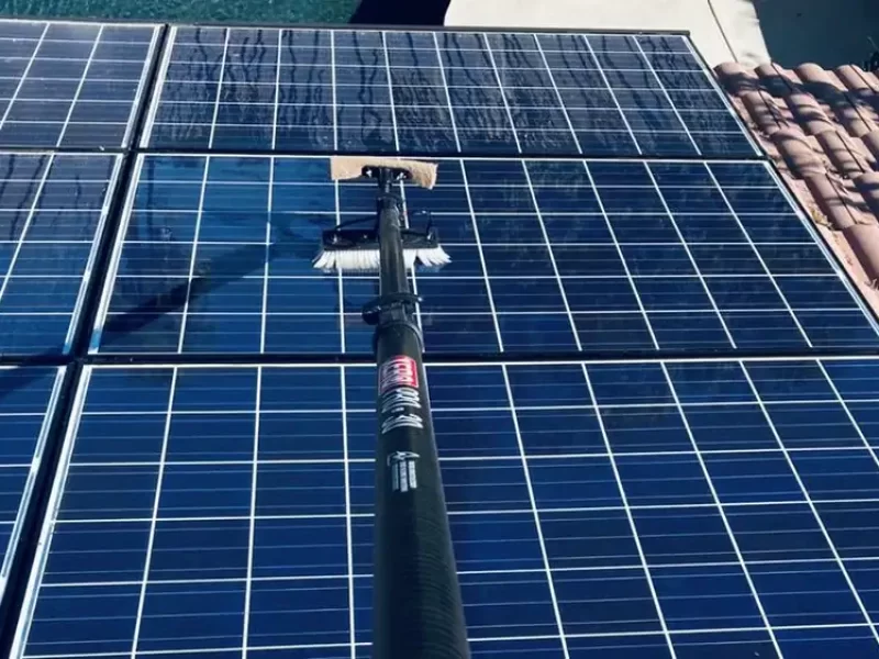 Solar Panels Cleaning Rooftop San Bernardino County California
